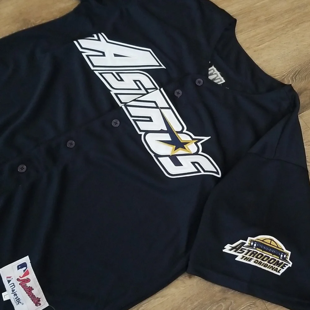 Jeff Bagwell Astros Blue Throwback Mens Stitched New Astrodome - Picture 2 of 12